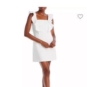 White Ruffle French Connection Dress